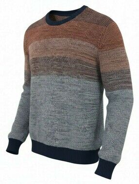 American Rag  Men's Ombre Colorblock Knit Crewneck Sweater Size Large